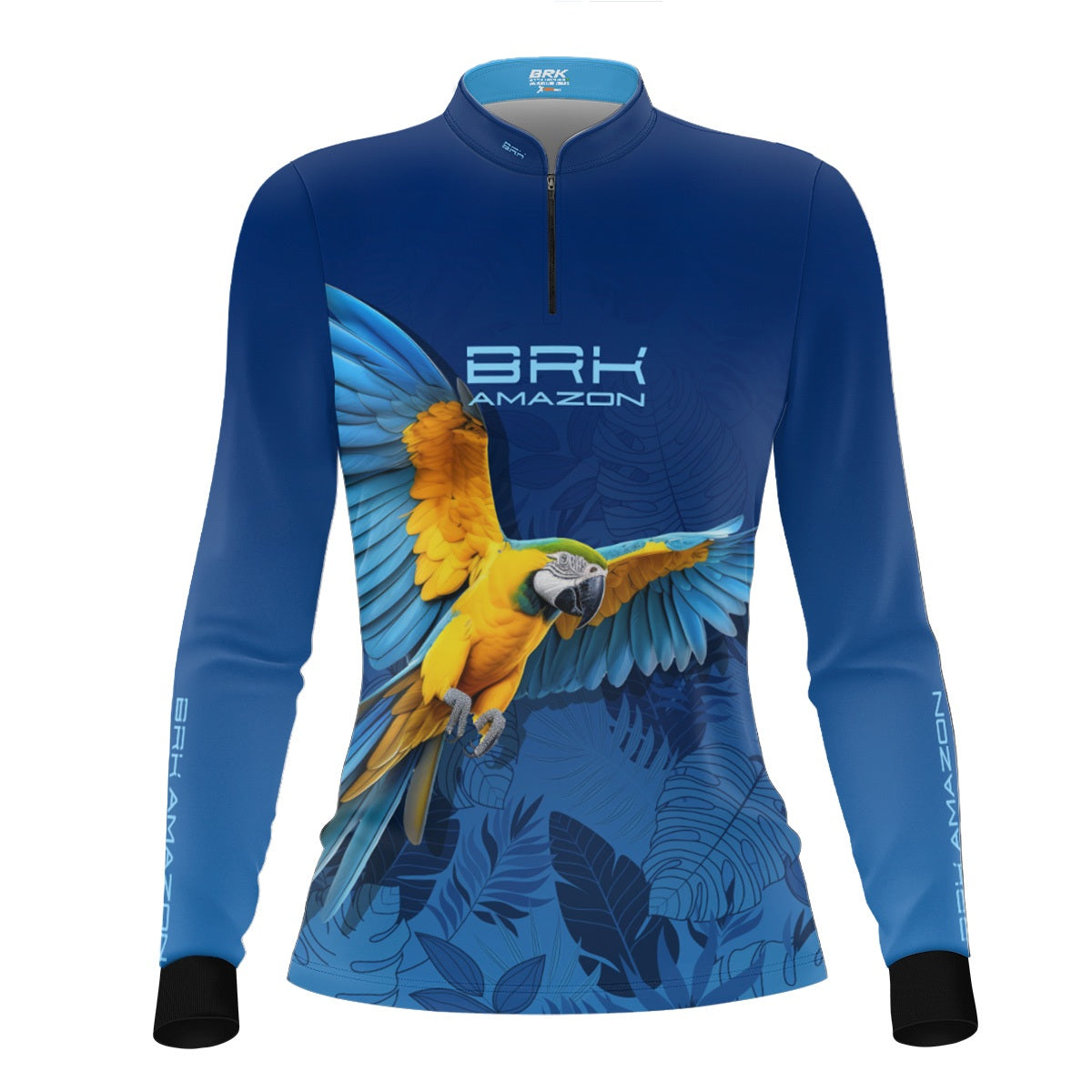 Camisa de Pesca Feminina Brk Amazon Arara Azul com Proteção UV50 - Brk Agro