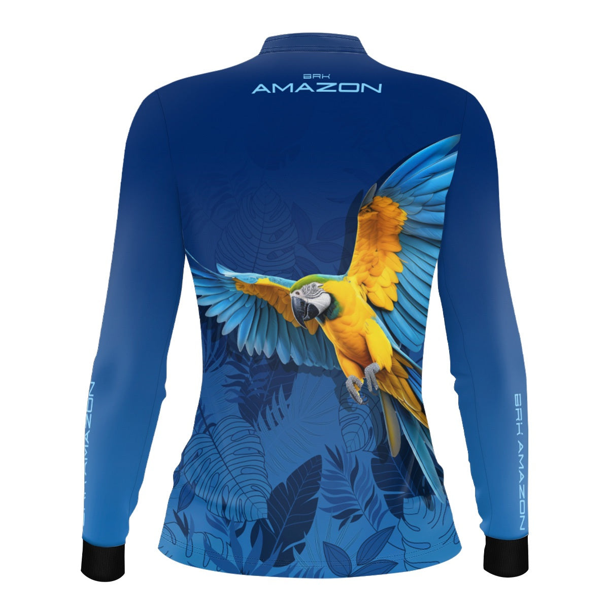 Camisa de Pesca Feminina Brk Amazon Arara Azul com Proteção UV50 - Brk Agro