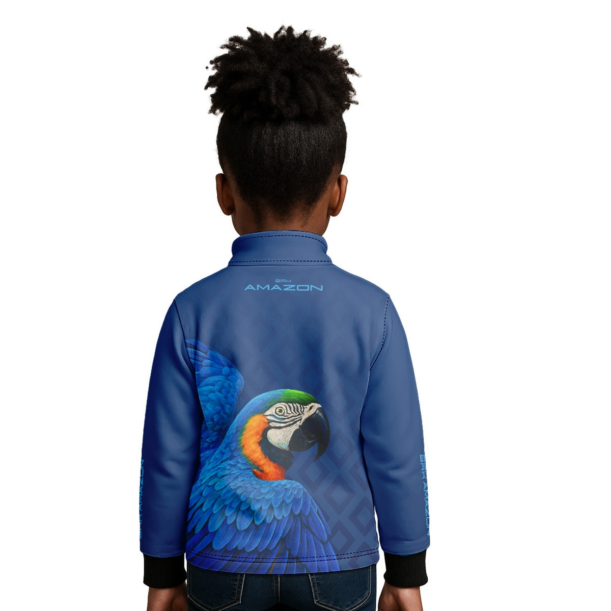Camisa Agro Infantil Brk Amazon Arara Azul com Proteção UV50 - Brk Agro