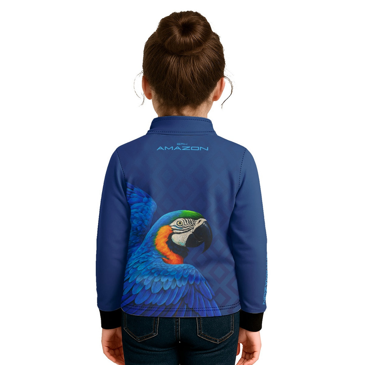 Camisa Agro Infantil Brk Amazon Arara Azul com Proteção UV50 - Brk Agro