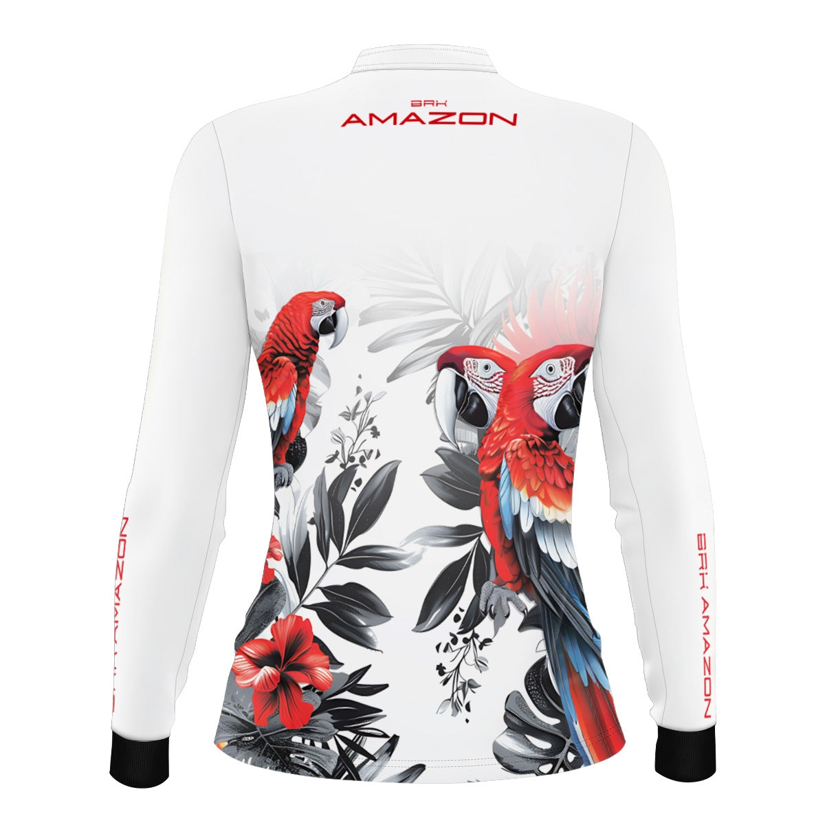 Camisa Agro Feminina Brk Amazon Arara Vermelha com Proteção UV50