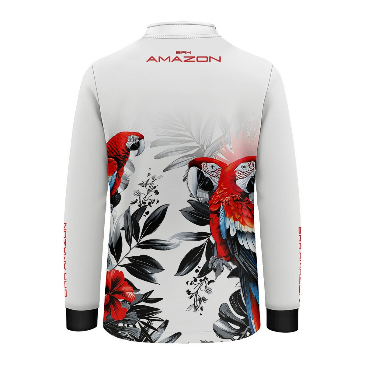 Camisa Agro Infantil Brk Amazon Arara Vermelha com Proteção UV50