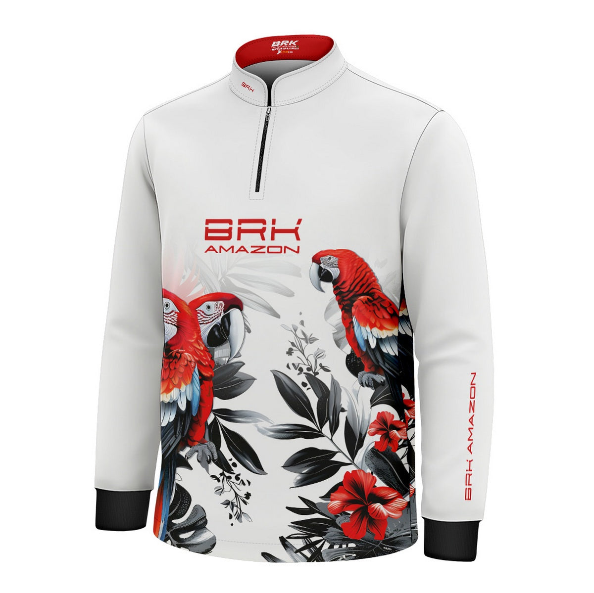 Camisa Agro Infantil Brk Amazon Arara Vermelha com Proteção UV50