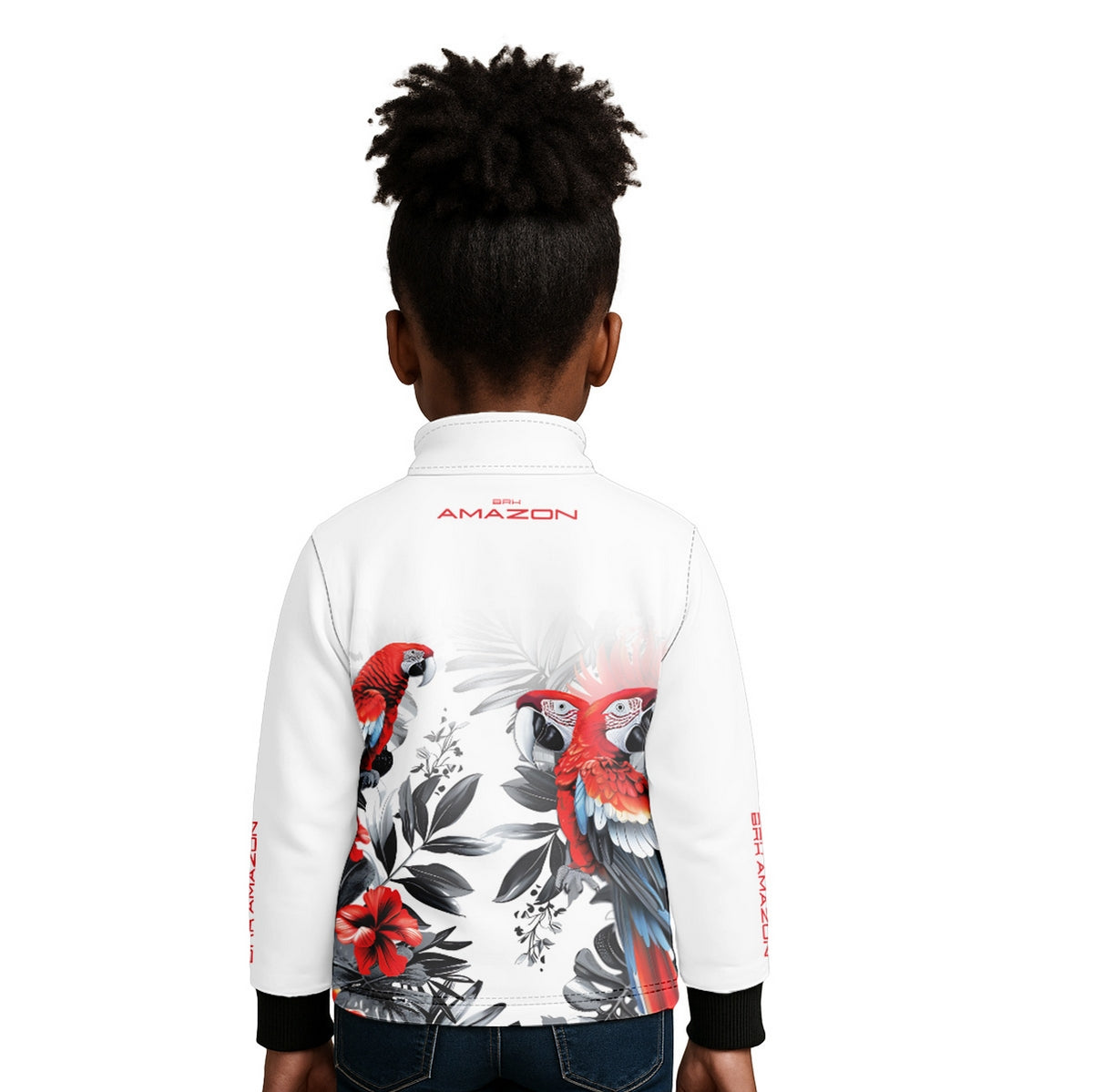 Camisa Agro Infantil Brk Amazon Arara Vermelha com Proteção UV50