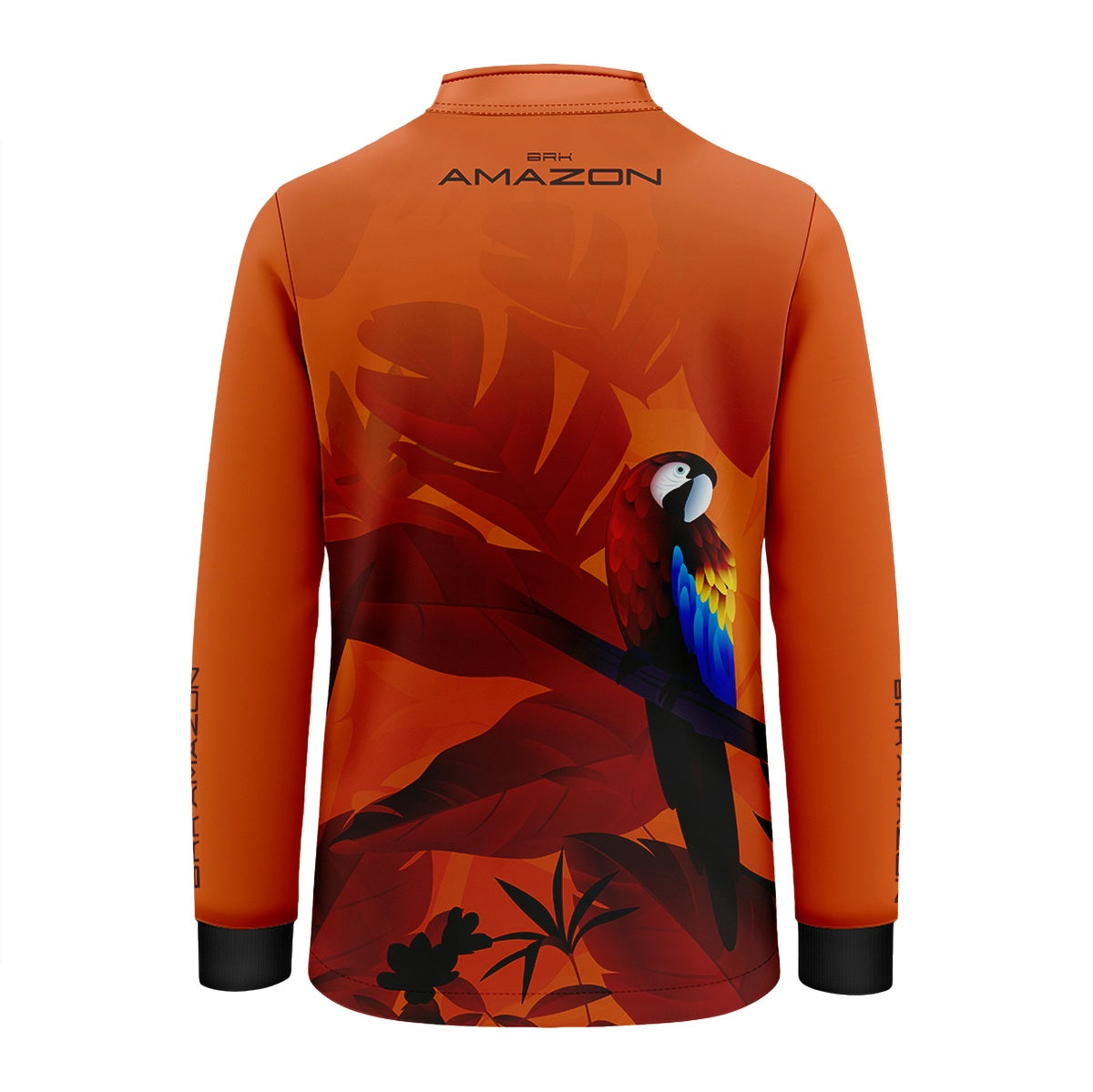 Camisa Agro Infantil Brk Amazon Arara Vermelha Floral com Proteção UV50 - Brk Agro