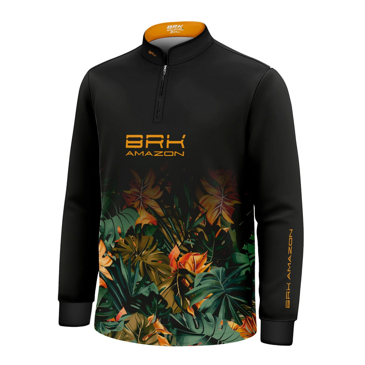 Camisa Agro Infantil Brk Amazon Preta Folhagem com Proteção UV50 - Brk Agro