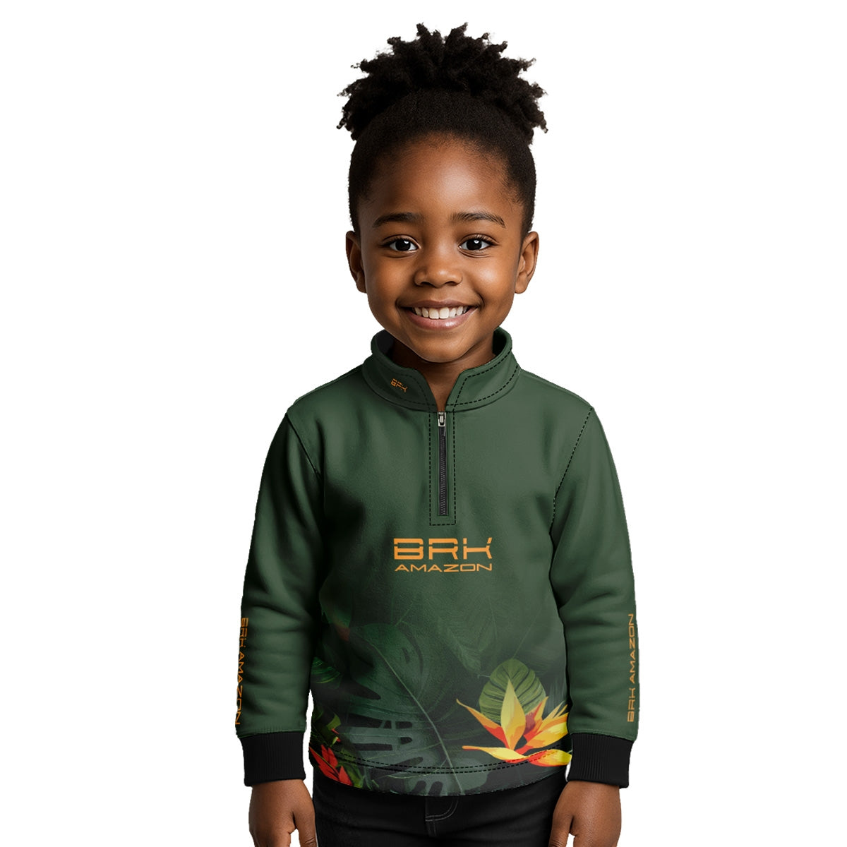 Camisa Agro Infantil Brk Amazon Verde Folhagem com Proteção UV50 - Brk Agro