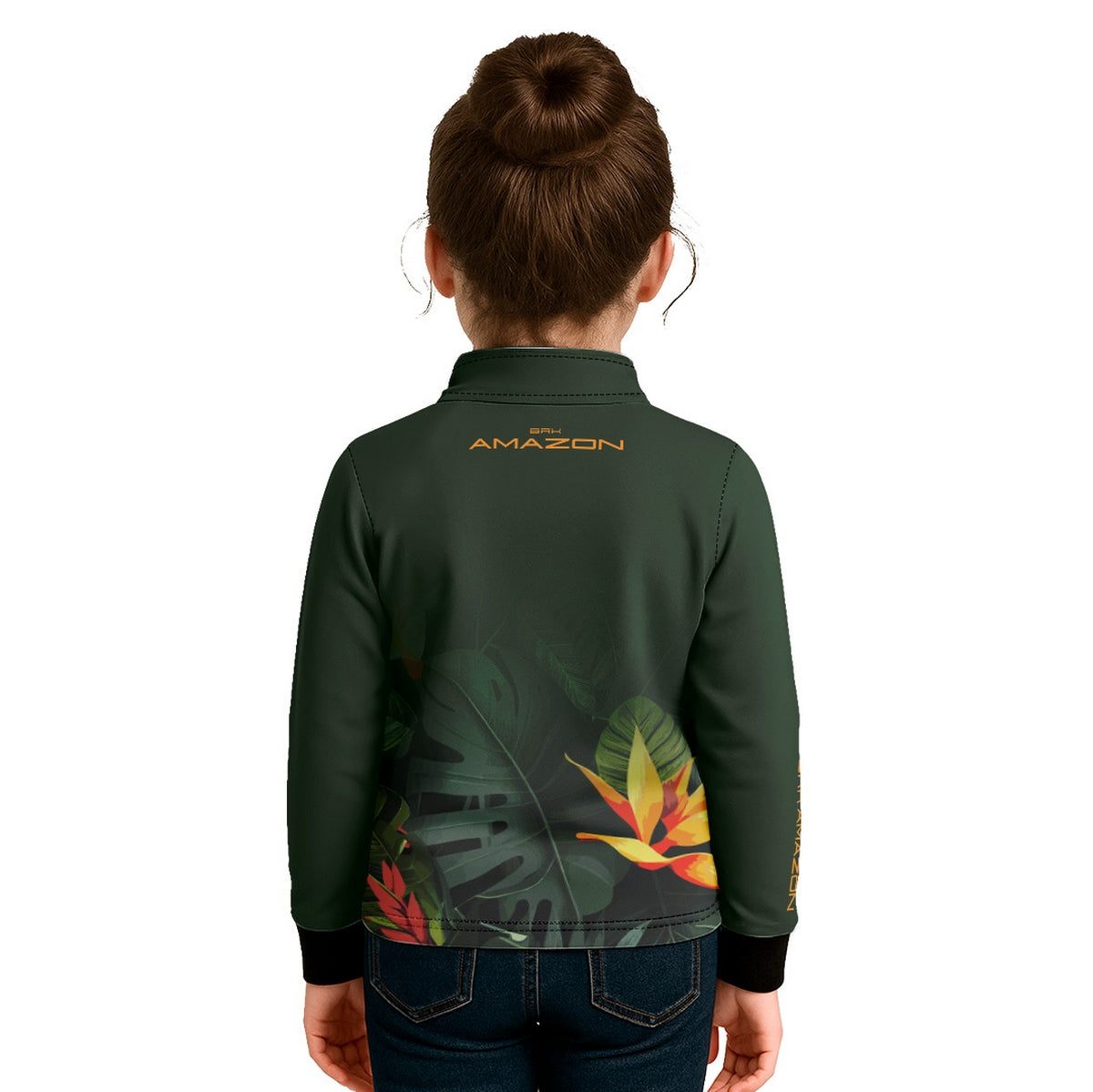 Camisa Agro Infantil Brk Amazon Verde Folhagem com Proteção UV50 - Brk Agro