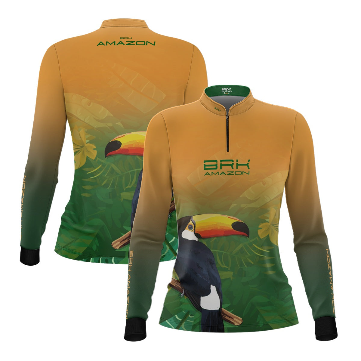 Camisa Agro Feminina Brk Amazon Tucano Floral com Proteção UV50