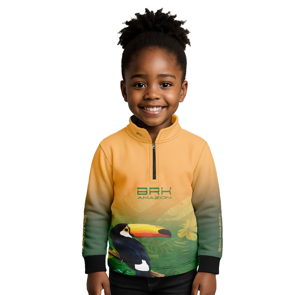 Camisa Agro Infantil Brk Amazon Tucano Floral com Proteção UV50 - Brk Agro