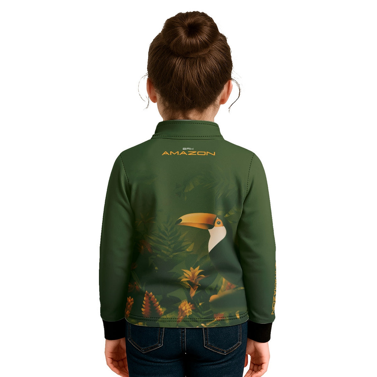 Camisa Agro Infantil Brk Amazon Verde Tucano com Proteção UV50 - Brk Agro