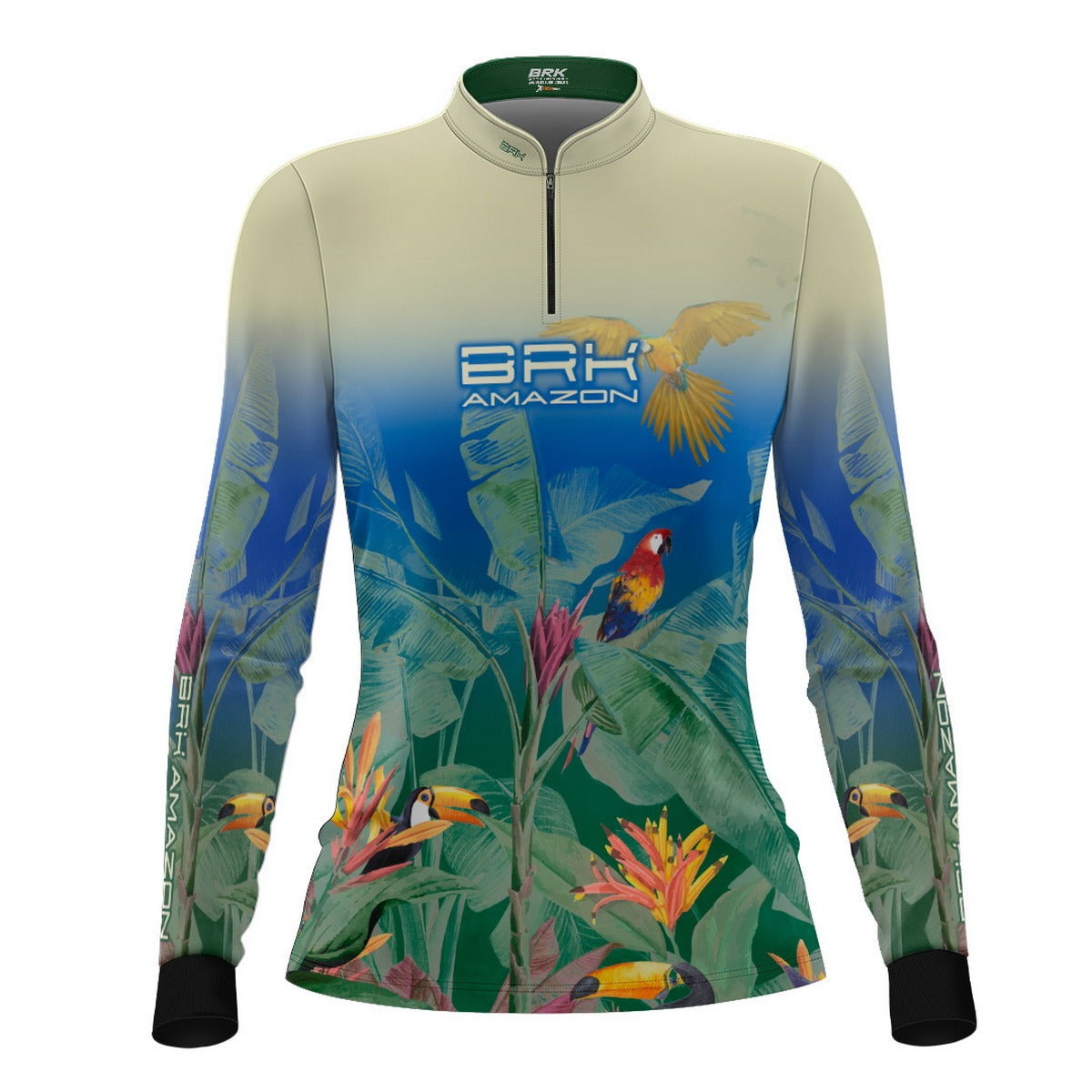 Camisa Agro Feminina Brk Amazon Araras e Tucanos com Proteção UV50
