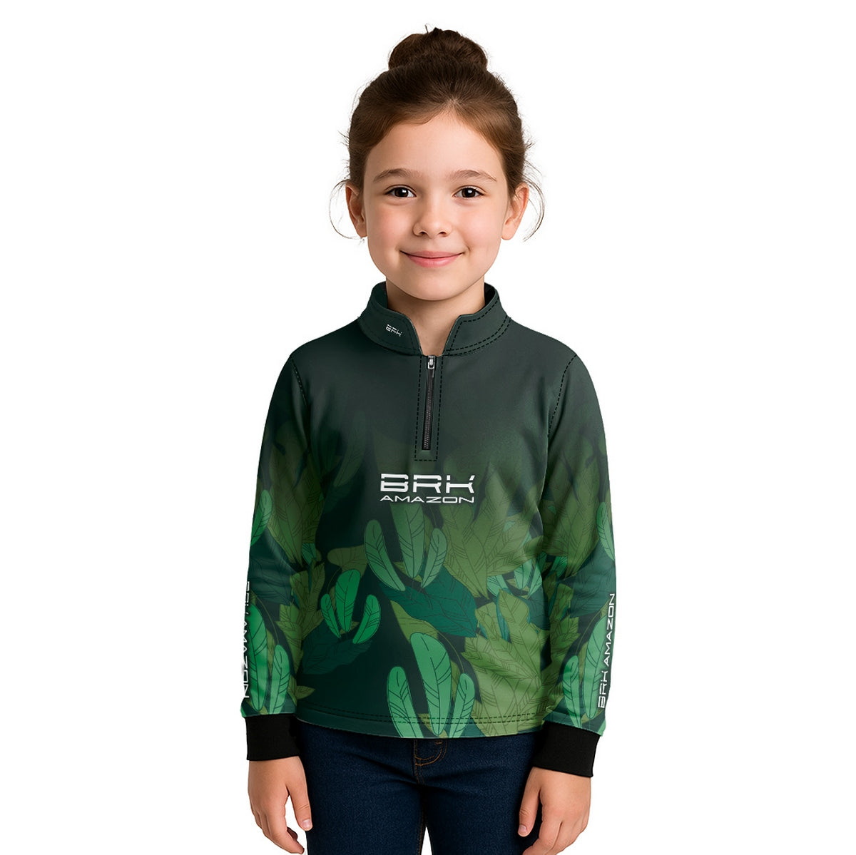 Camisa Agro Infantil Brk Amazon Floresta com Proteção UV50 - Brk Agro