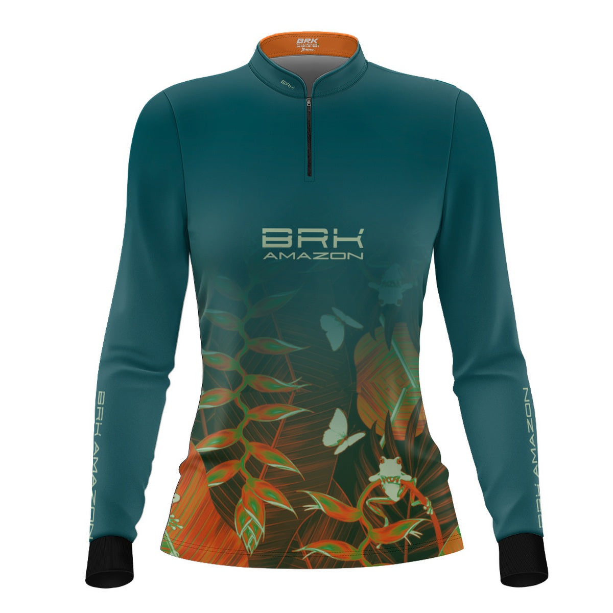 Camisa Agro Feminina Brk Amazon Folhas com Proteção UV50