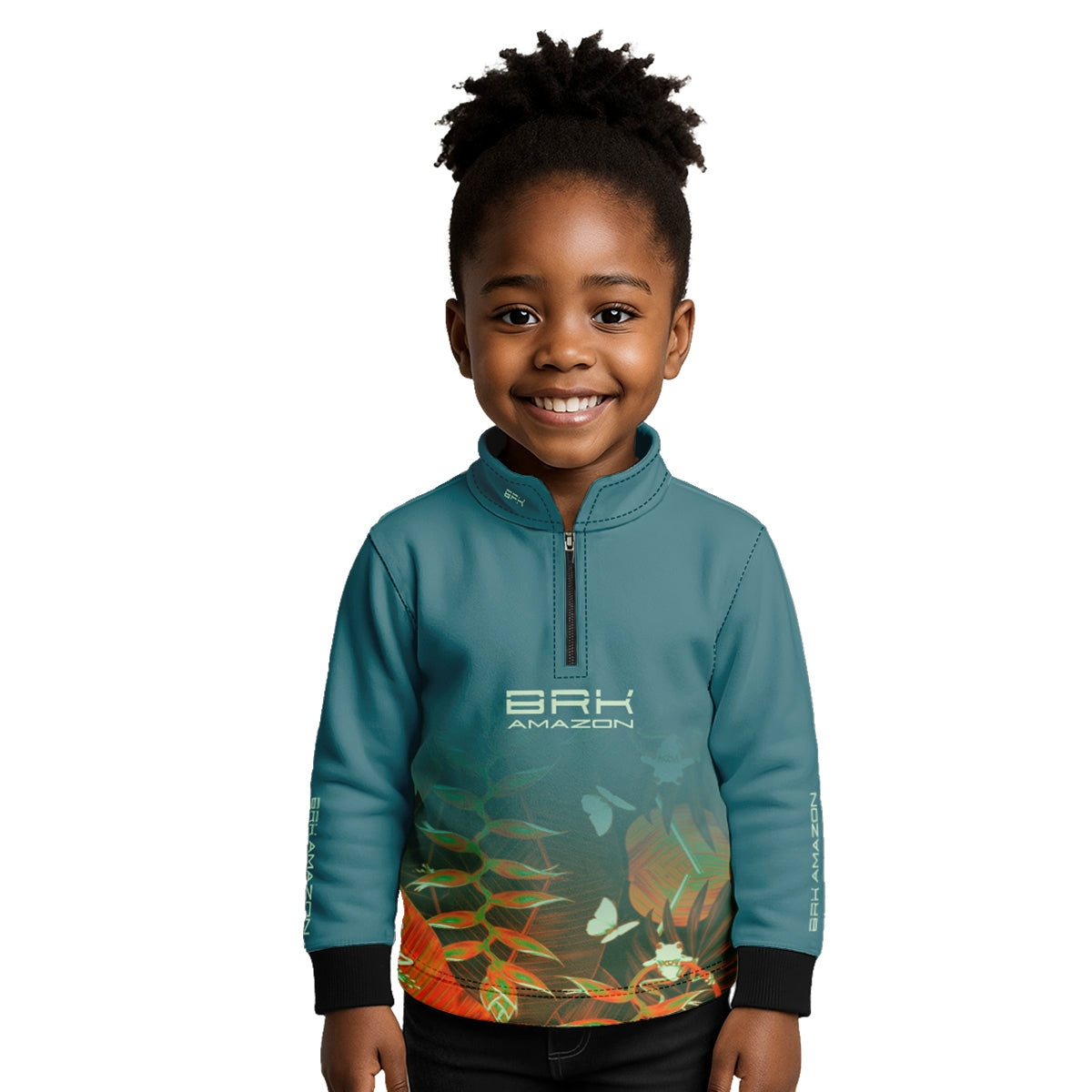 Camisa Agro Infantil Brk Amazon Folhas com Proteção UV50 - Brk Agro
