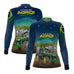 Camisa UV50 Agro Feminina Brk Eu sou do Agro Azul Brasil