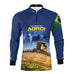 Camisa UV50 Agro Brk Eu sou do Agro Amarela Colheitadeira