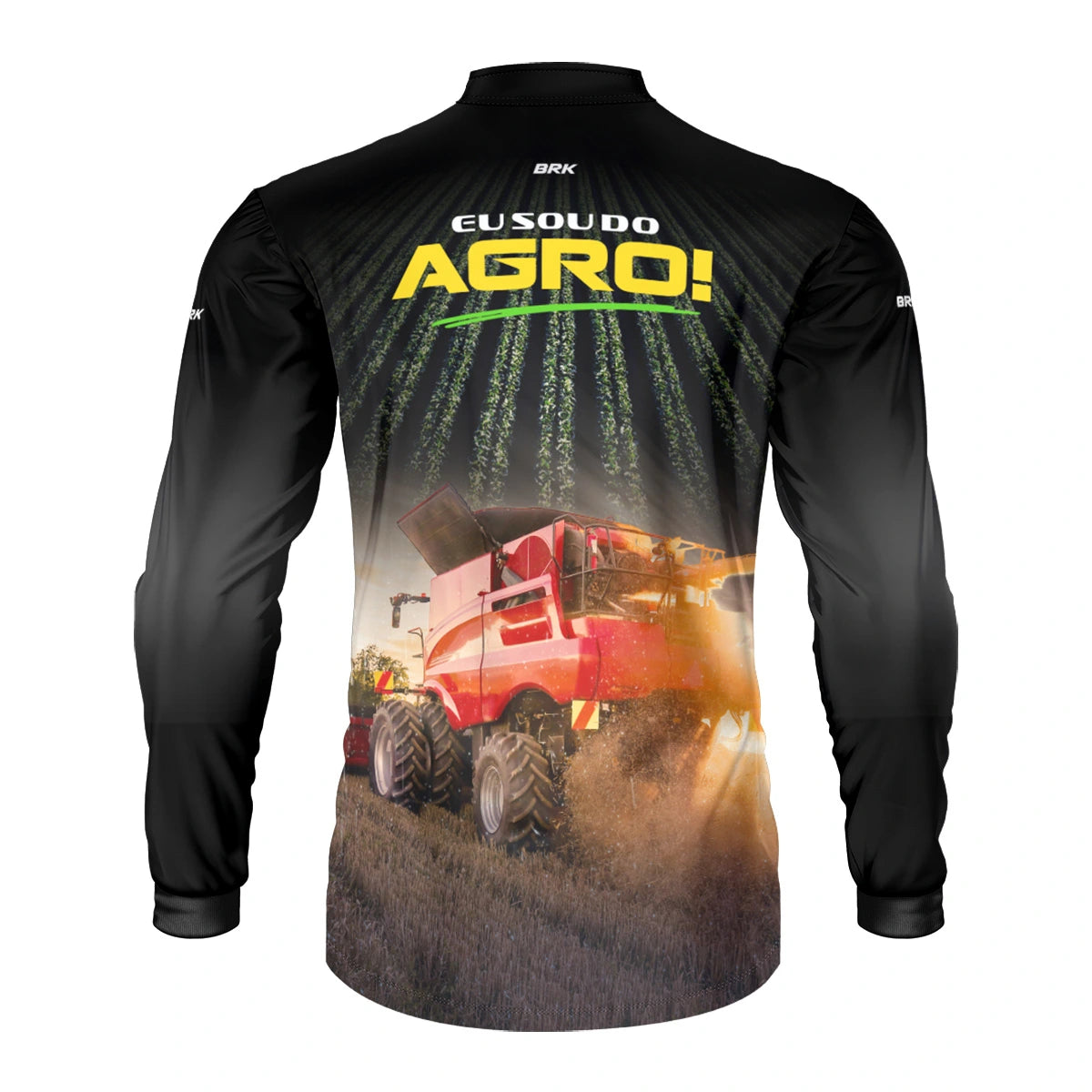 Camisa UV50 Agro Brk Eu sou do Agro Vermelha Colheitadeira - Brk Agro