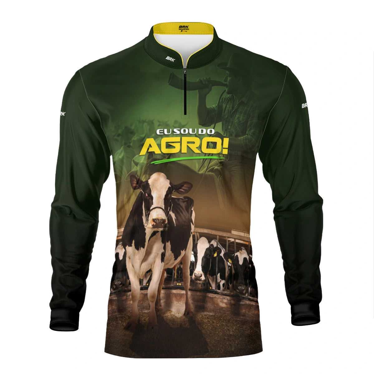 Camisa UV50 Agro Brk Eu sou do Agro Verde Gados - Brk Agro