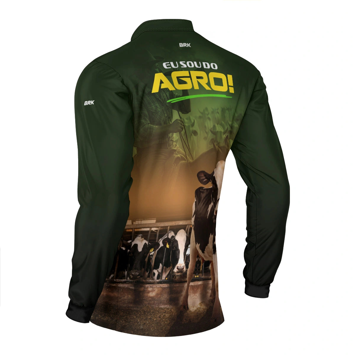 Camisa UV50 Agro Brk Eu sou do Agro Verde Gados - Brk Agro