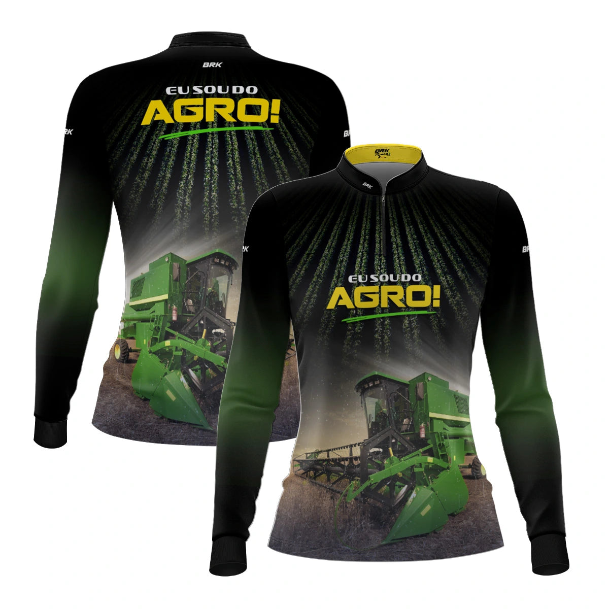 Camisa UV50 Agro Feminina Brk Eu sou do Agro Colheitadeira - Brk Agro