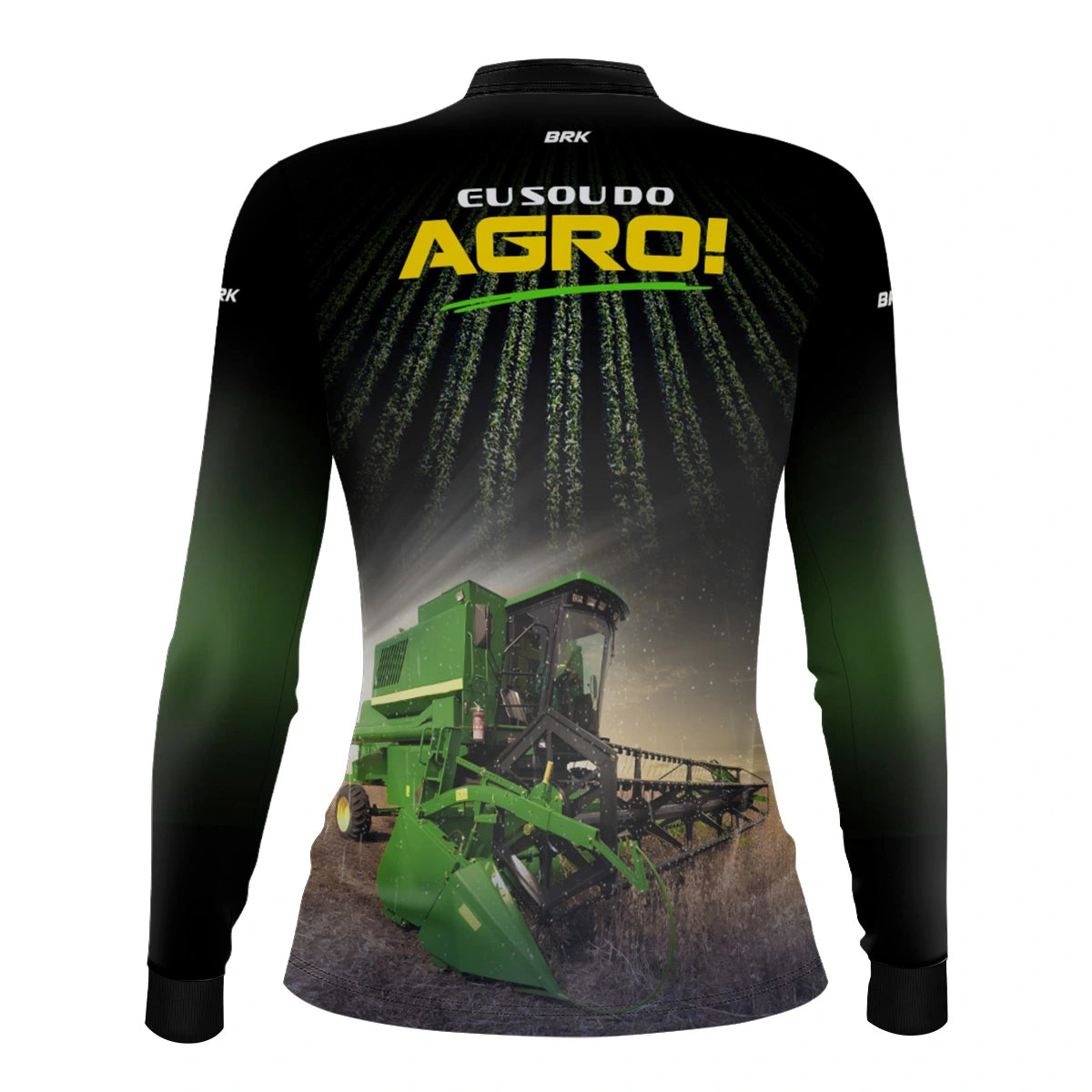 Camisa UV50 Agro Feminina Brk Eu sou do Agro Colheitadeira - Brk Agro