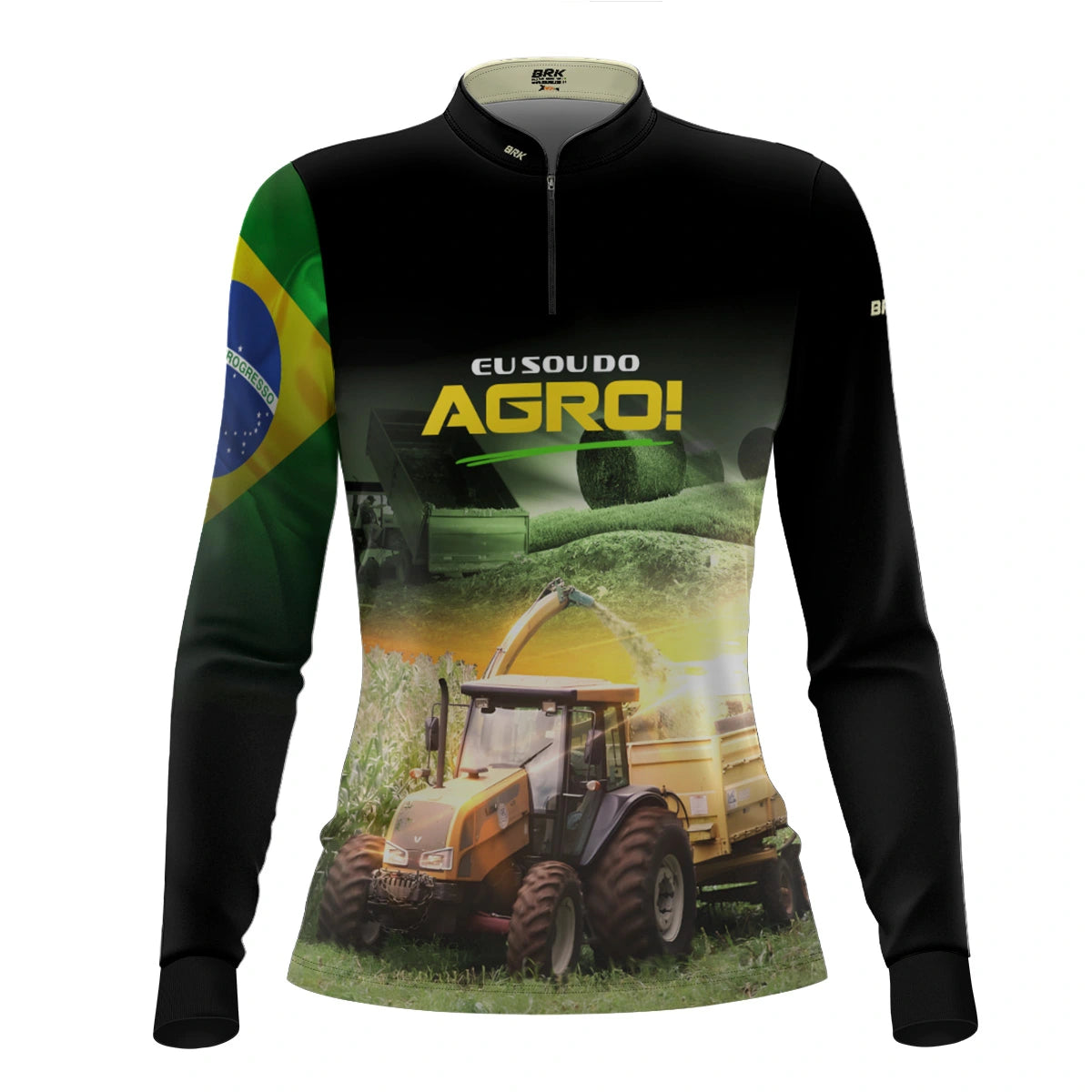 Camisa UV50 Agro Feminina Brk Eu sou do Agro Silagem - Brk Agro