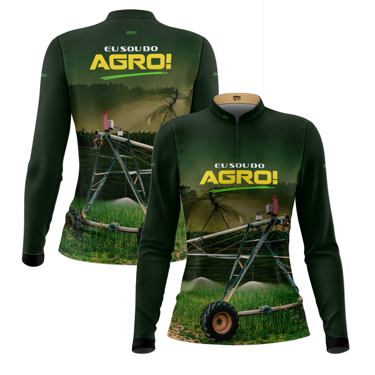 Camisa UV50 Agro Feminina Brk Eu Sou do Agro Irrigação no Campo - Brk Agro