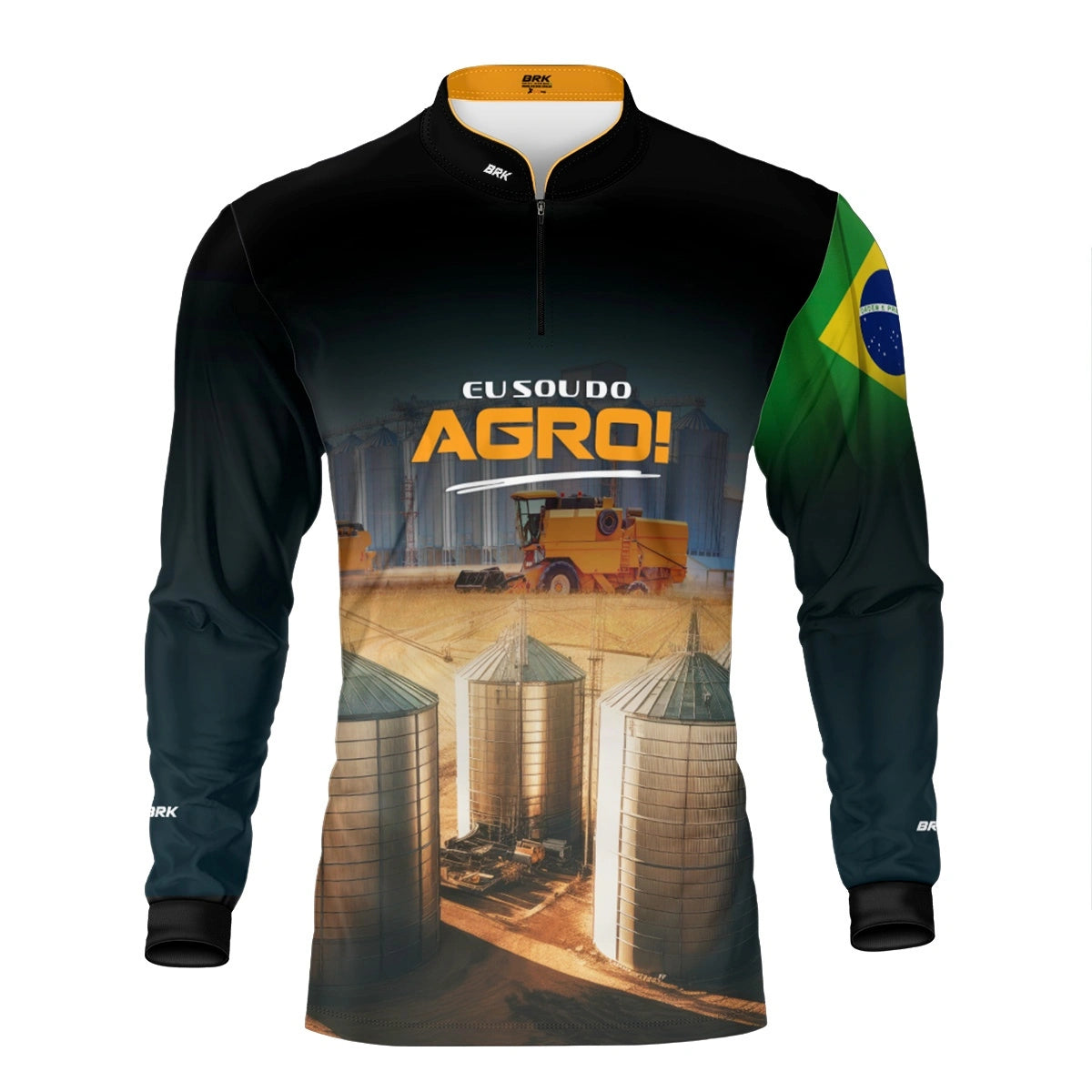Camisa UV50 Agro Brk Eu Sou do Agro Silo de Grão - Brk Agro