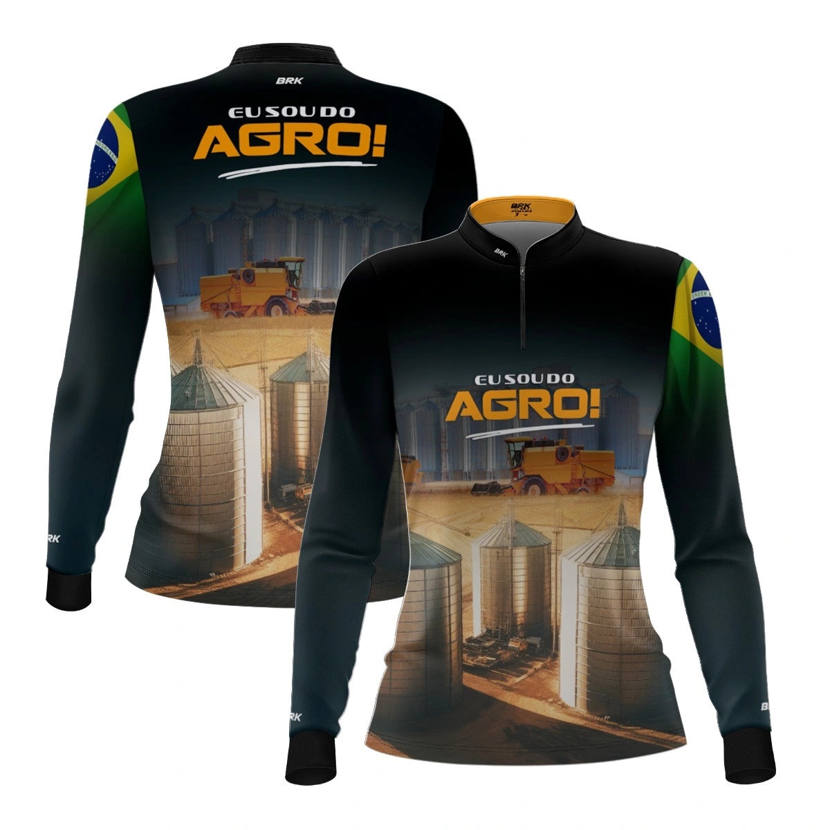 Camisa UV50 Agro Feminina Brk Eu Sou do Agro Silo de Grão - Brk Agro