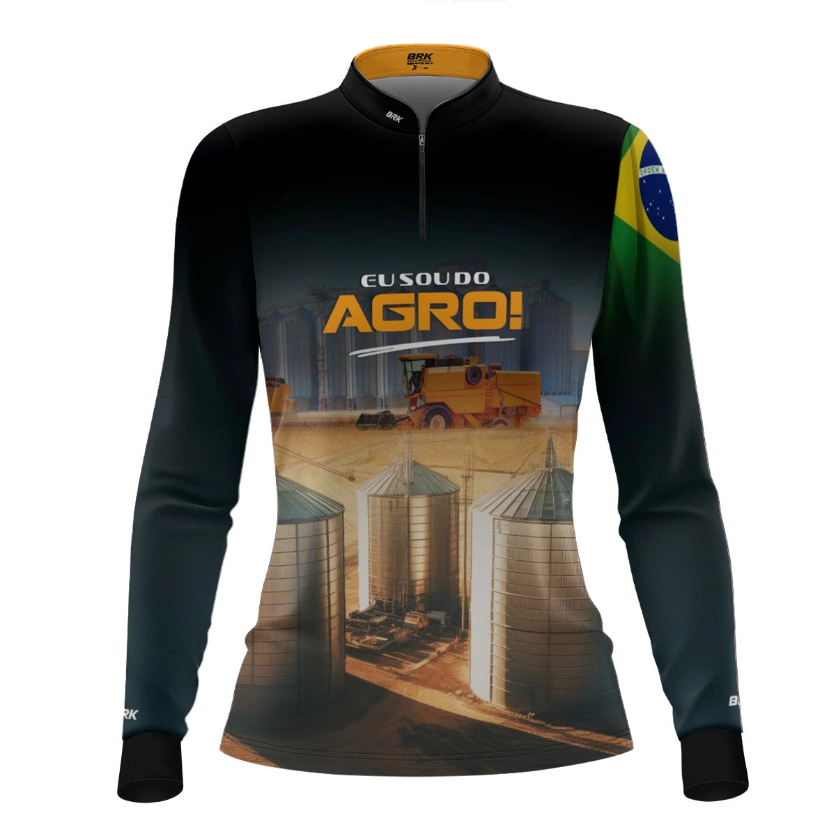 Camisa UV50 Agro Feminina Brk Eu Sou do Agro Silo de Grão - Brk Agro