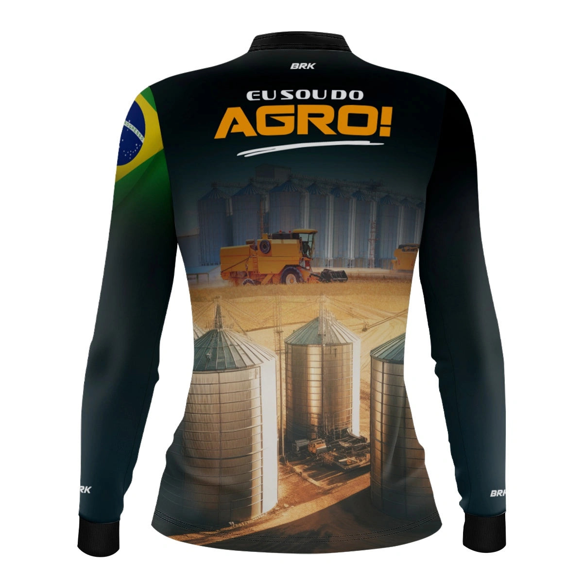 Camisa UV50 Agro Feminina Brk Eu Sou do Agro Silo de Grão - Brk Agro