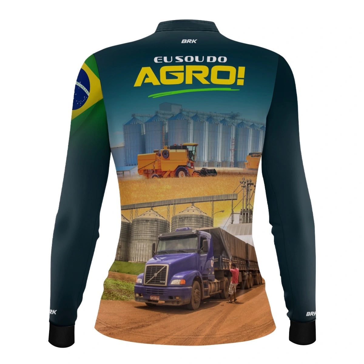 Camisa UV50 Agro Feminina Brk Eu Sou do Agro Silo de Grão 2 - Brk Agro