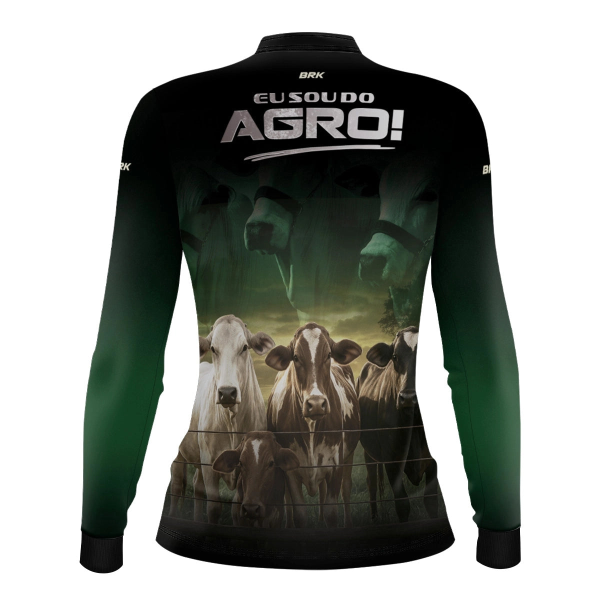 Camisa UV50 Agro Feminina Brk Eu Sou do Agro Gado Cruzado