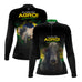Camisa UV50 Agro Feminina Brk Eu Sou do Agro Preta Nelore