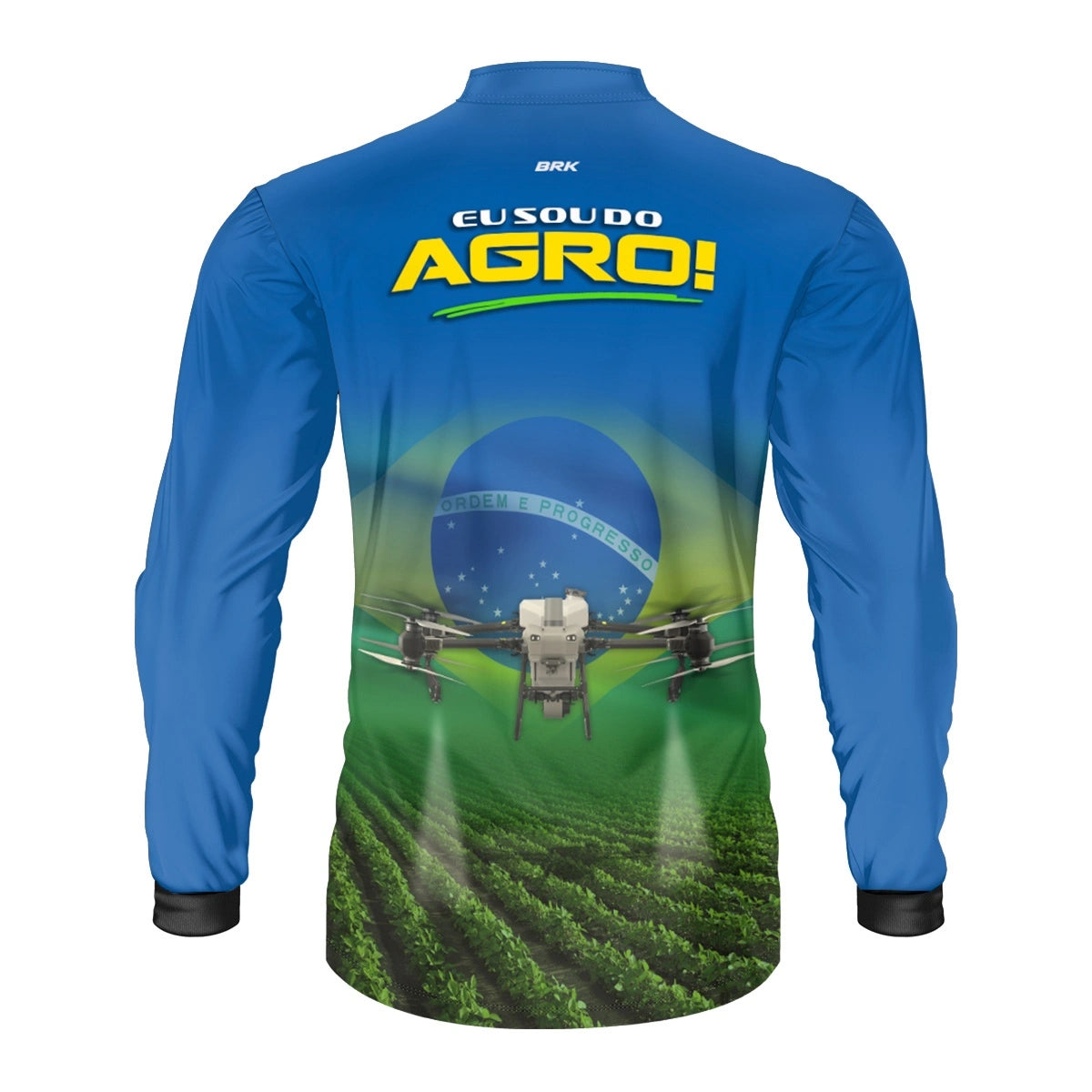 Camisa UV50 Agro Brk Eu Sou do Agro Azul Drone - Brk Agro