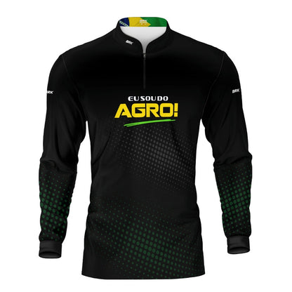 Camisa UV50 Agro Brk Eu Sou do Agro Preta