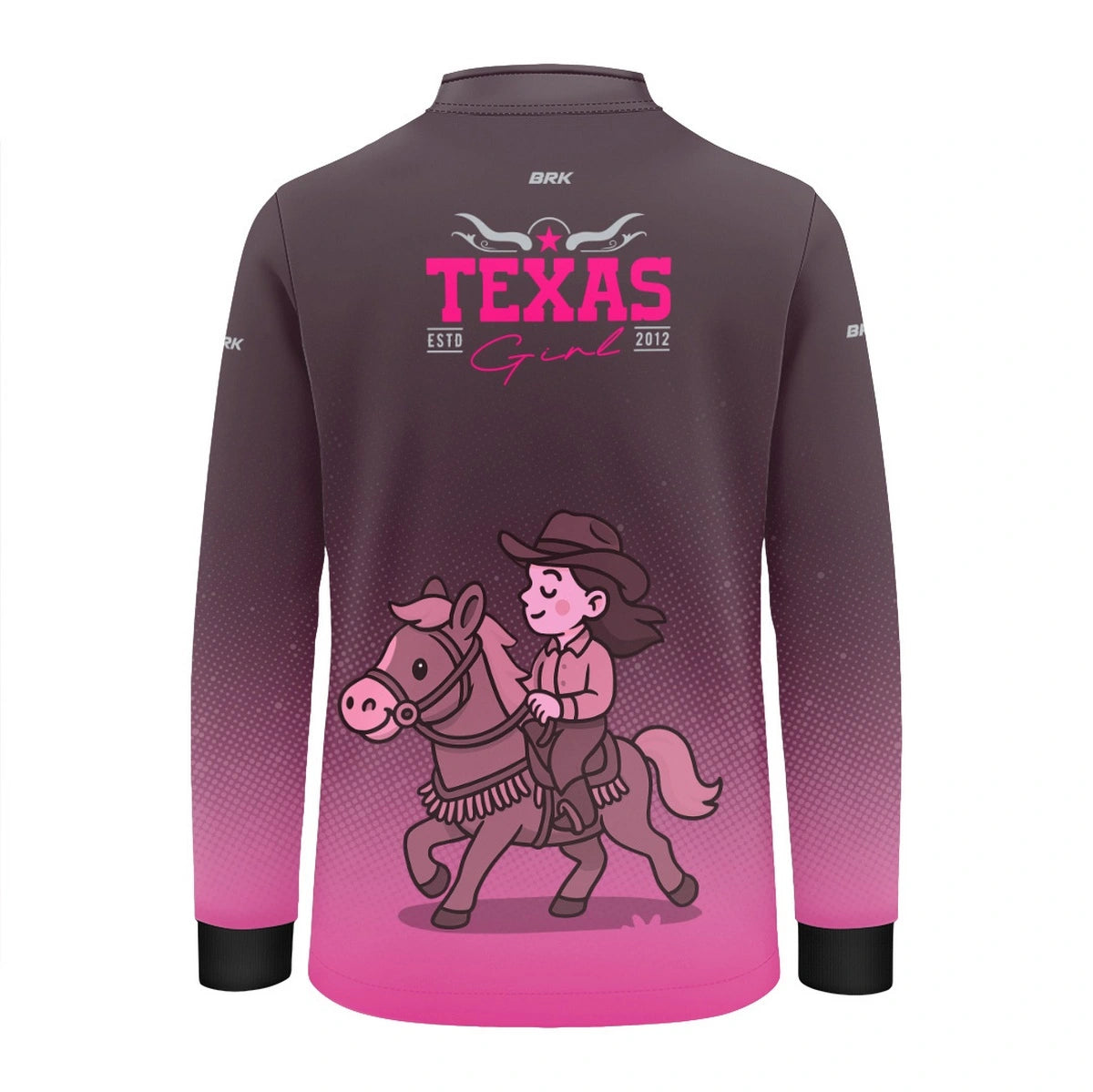 Camisa UV50 Agro Infantil Brk Texas Girl Rosa - Brk Agro