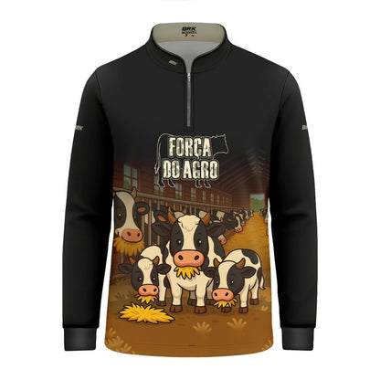 Camisa UV50 Agro Infantil Brk A Força do Agro Vaquinha - Brk Agro