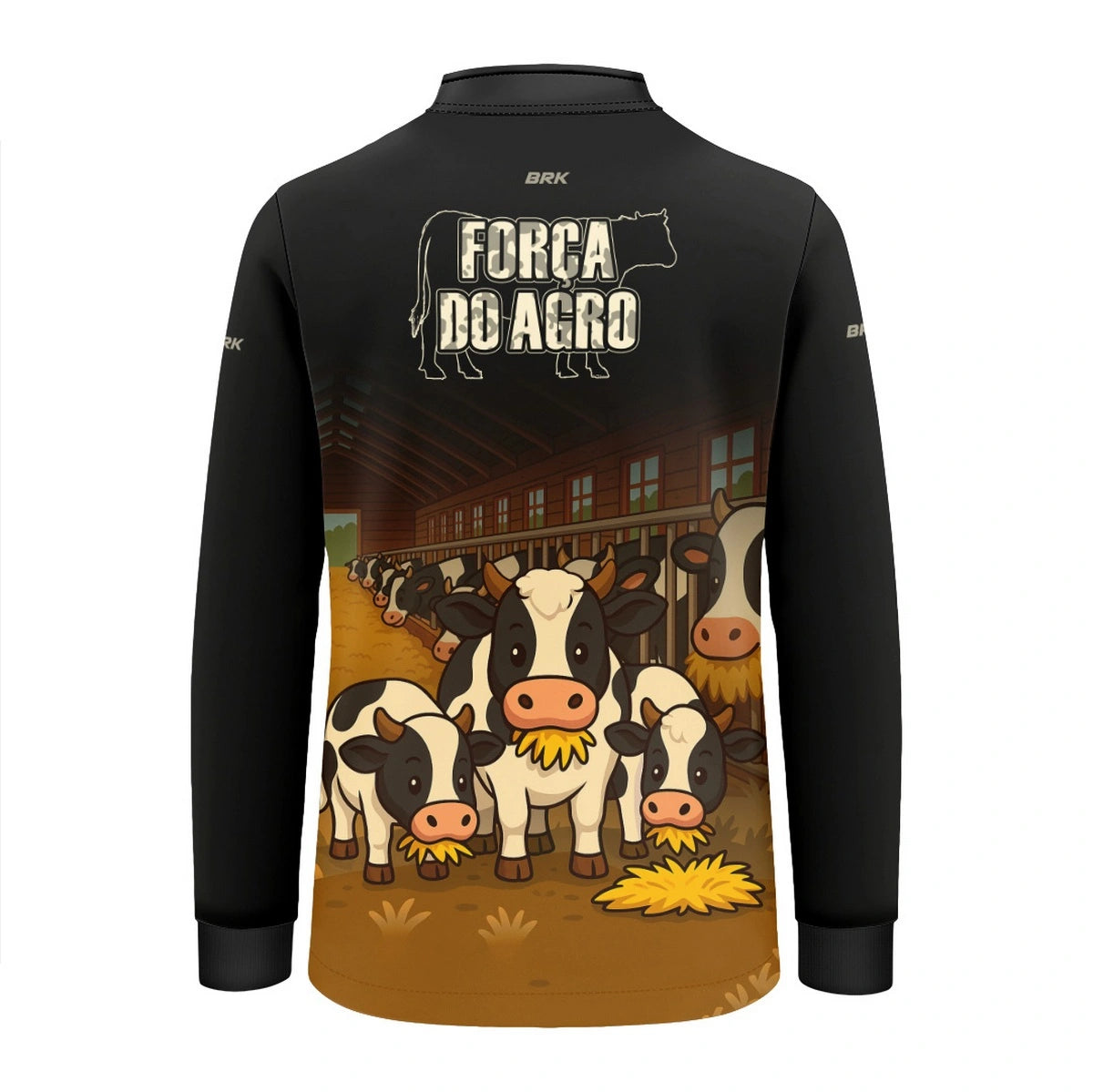 Camisa UV50 Agro Infantil Brk A Força do Agro Vaquinha - Brk Agro