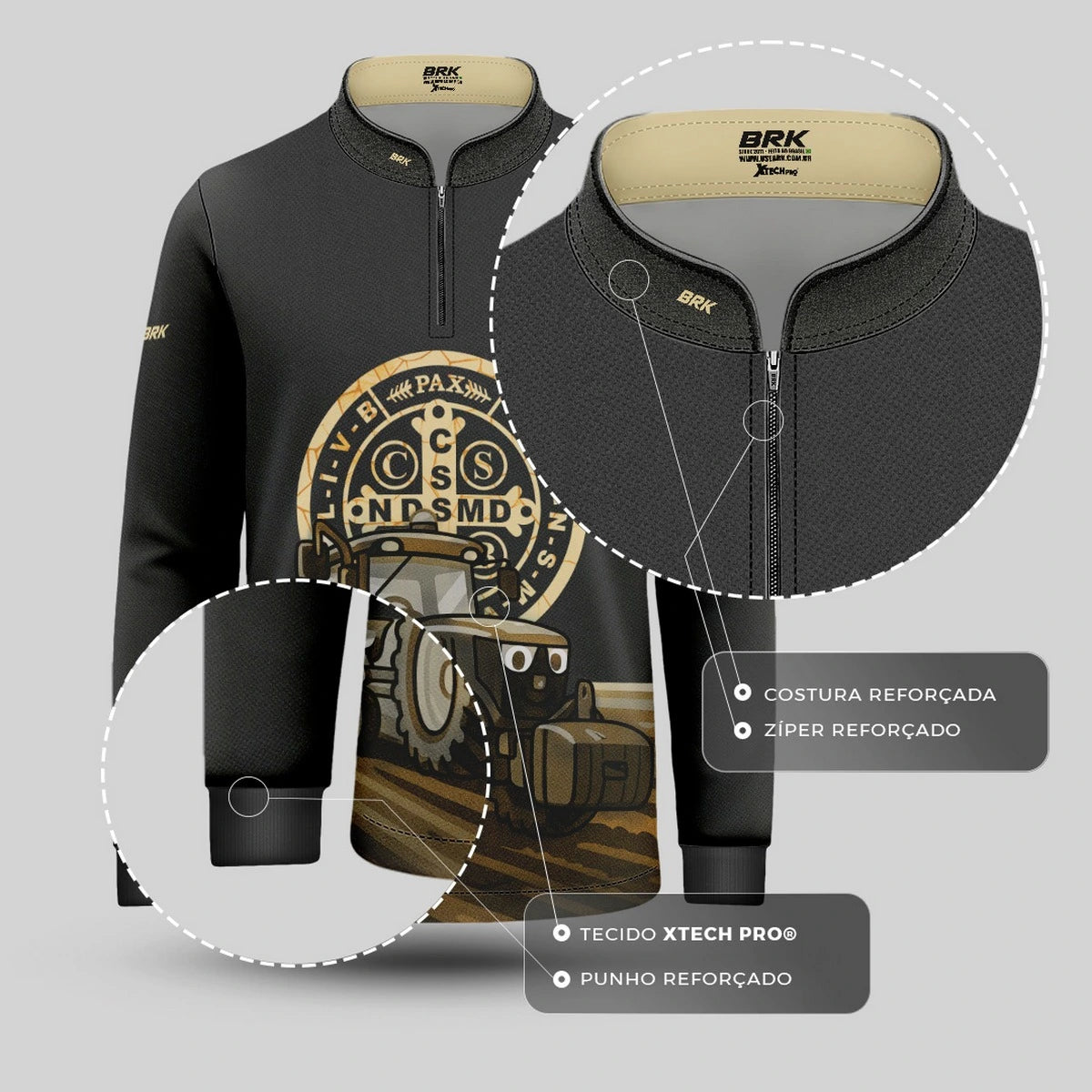 Camisa UV50 Agro Infantil Brk São Bento - Brk Agro