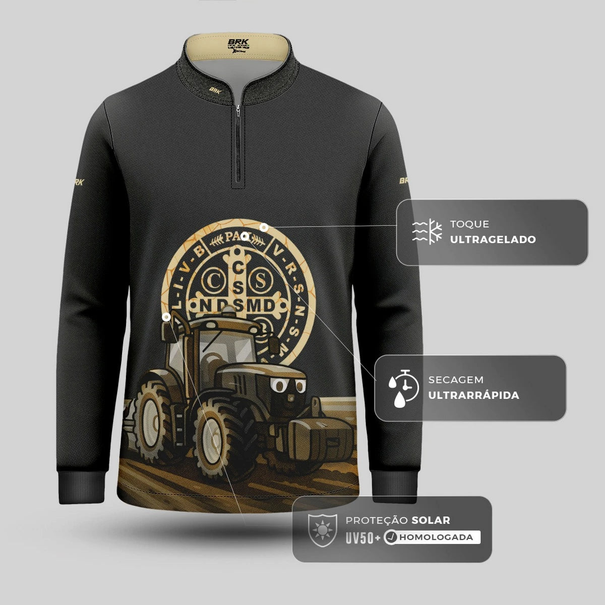 Camisa UV50 Agro Infantil Brk São Bento - Brk Agro