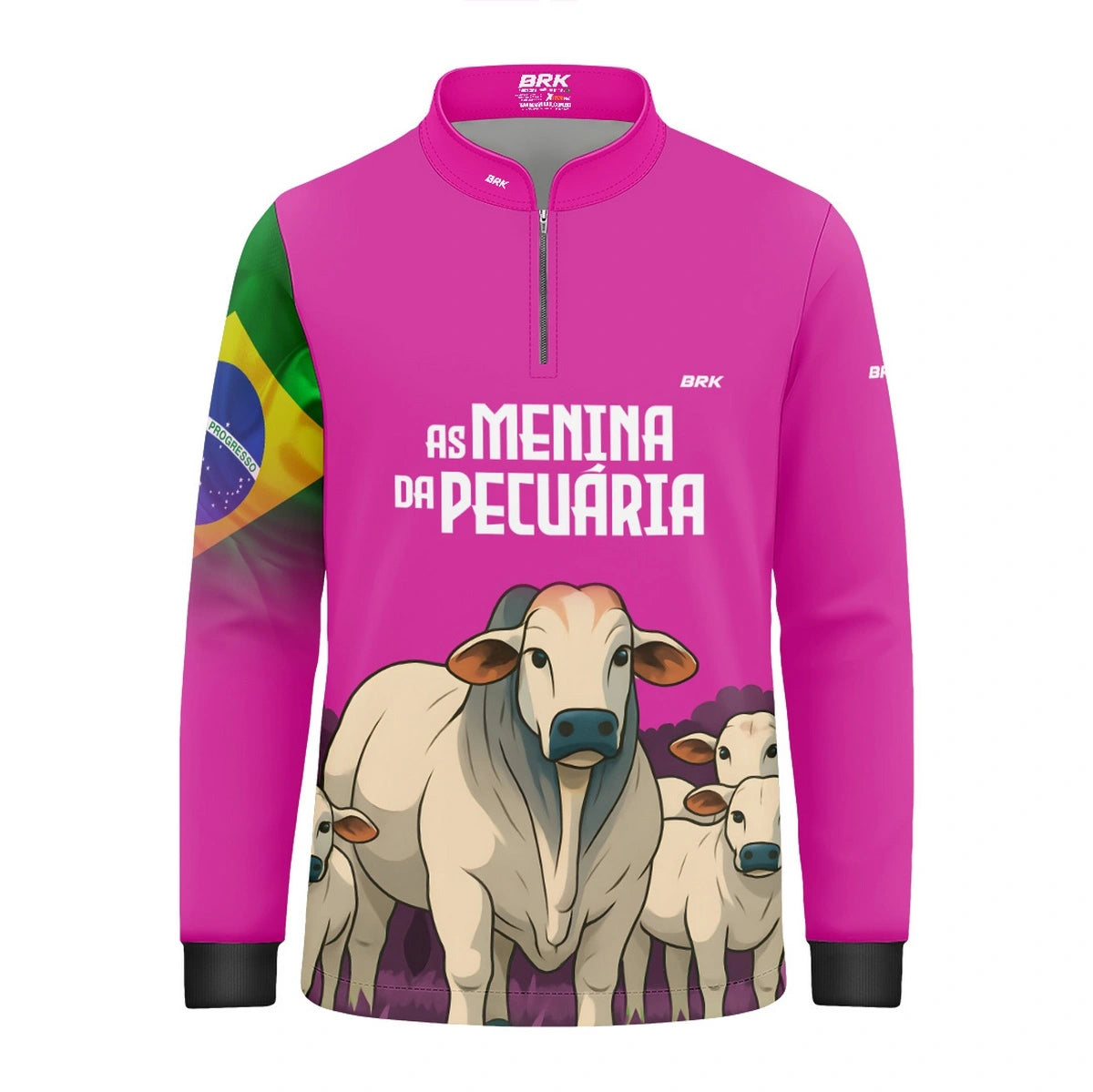Camisa UV50 Agro Infantil Brk As Menina Da Pecuaria Nelore - Brk Agro