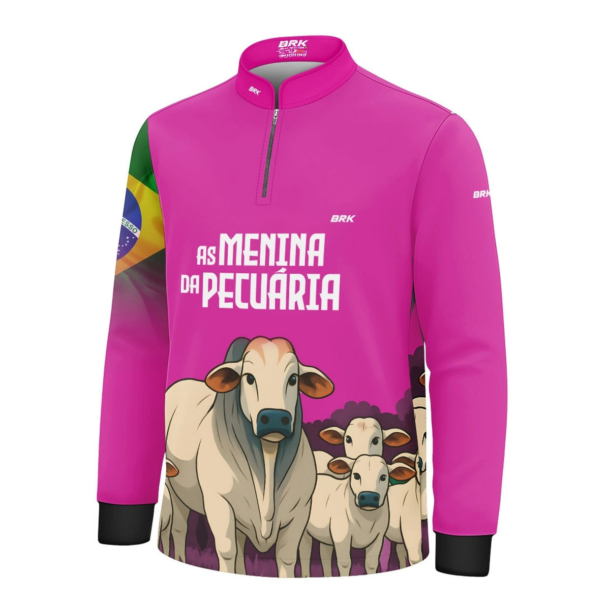 Camisa UV50 Agro Infantil Brk As Menina Da Pecuaria Nelore - Brk Agro