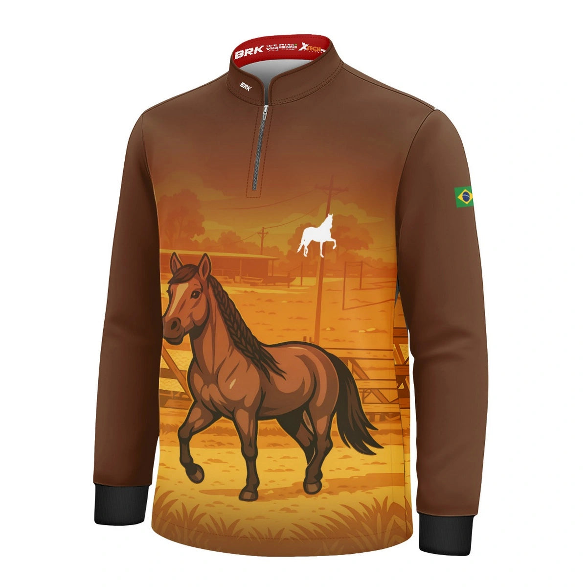 Camisa UV50 Agro Infantil Brk Mangalarga Marchador - Brk Agro