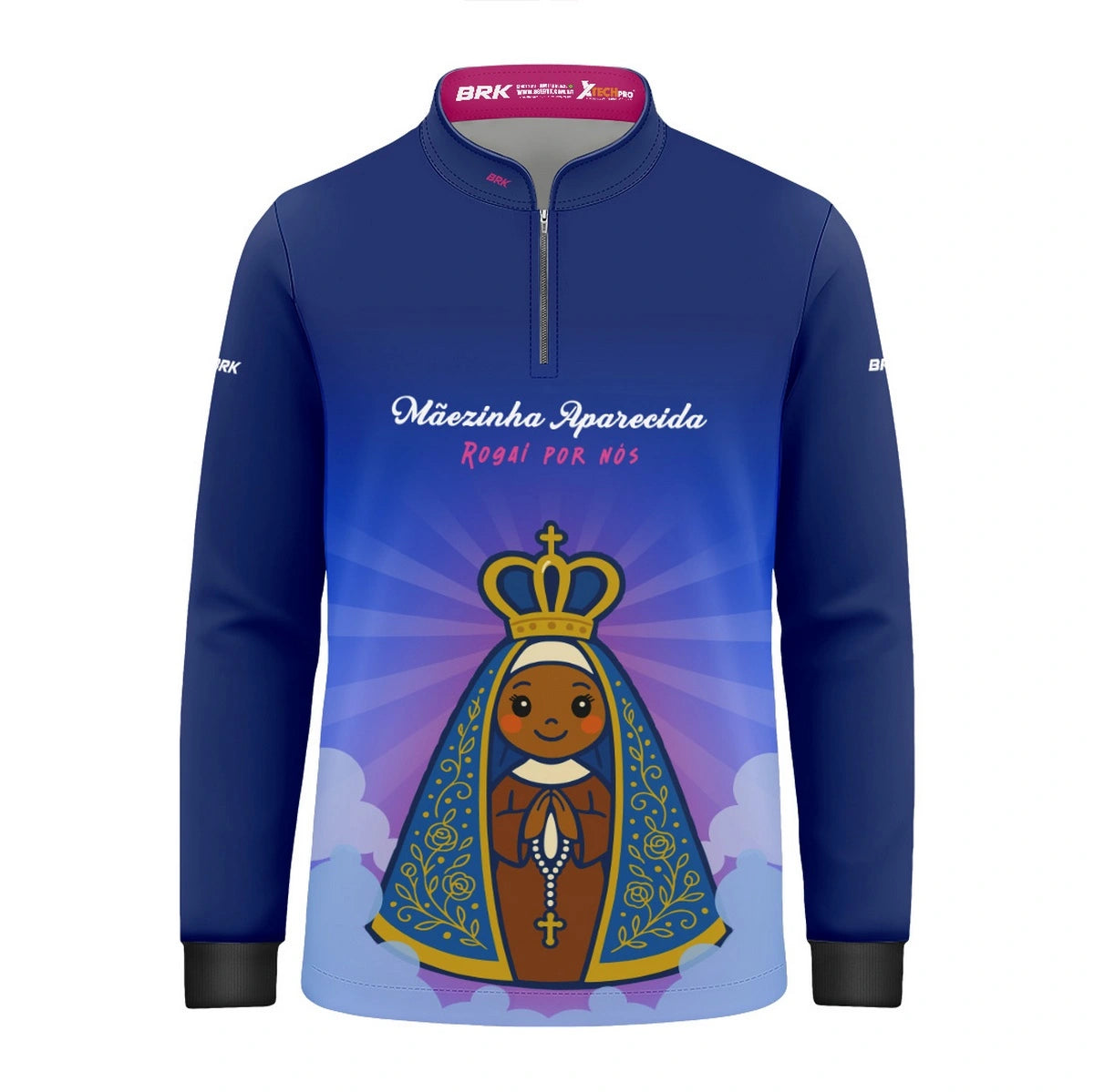 Camisa UV50 Agro Infantil Brk Mãezinha Aparecida Rogai Por Nós - Brk Agro