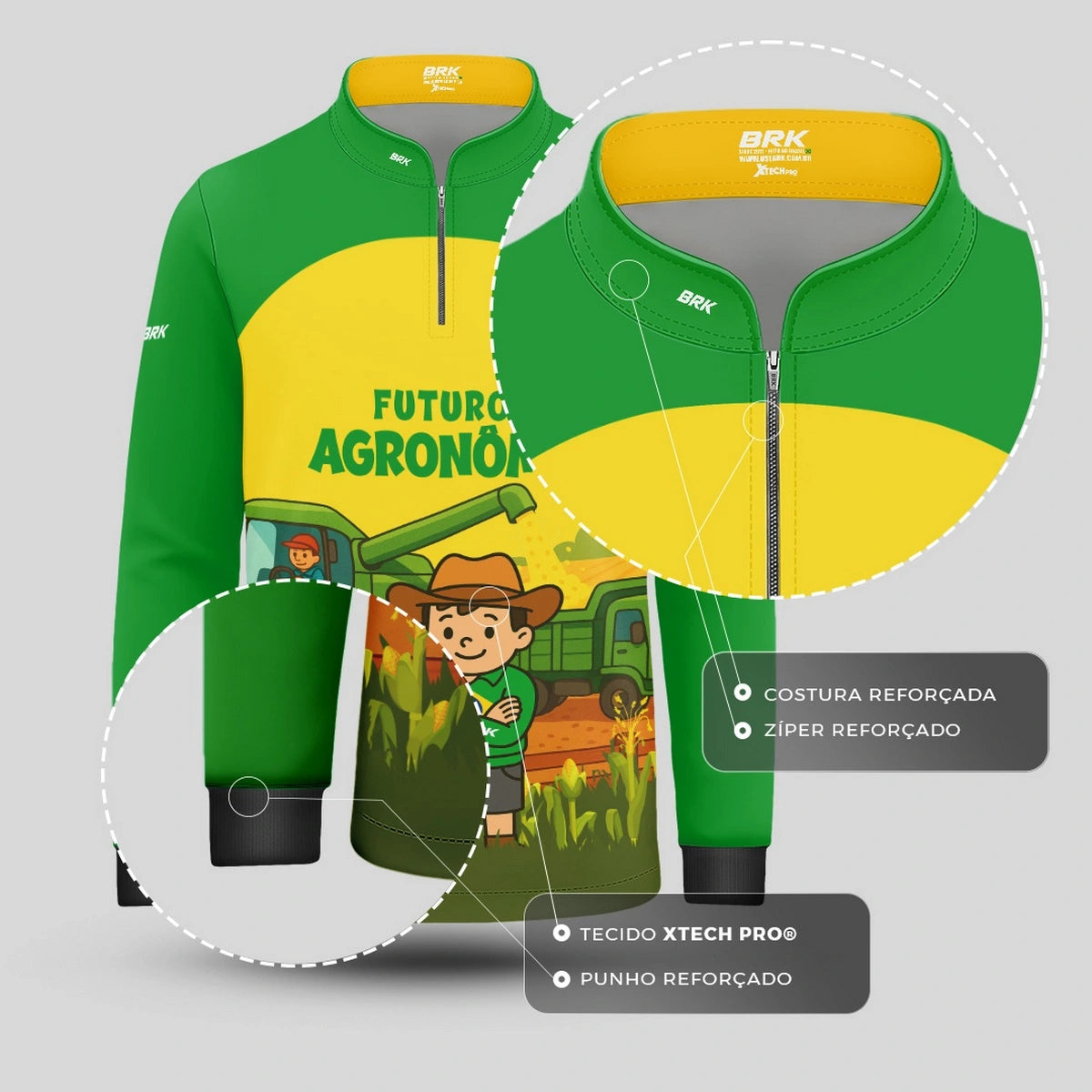 Camisa UV50 Agro Infantil Brk Futuro Agrônomo - Brk Agro