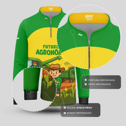 Camisa UV50 Agro Infantil Brk Futuro Agrônomo - Brk Agro