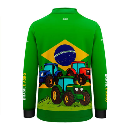 Camisa UV50 Agro Infantil Brk Tratores Brasil - Brk Agro