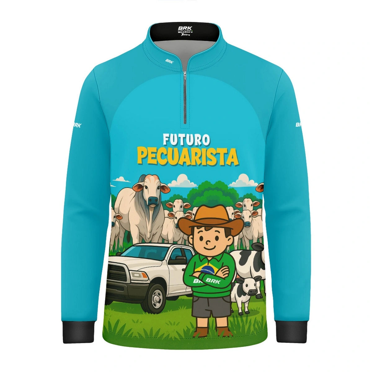 Camisa UV50 Agro Infantil Brk Futuro Pecuarista - Brk Agro